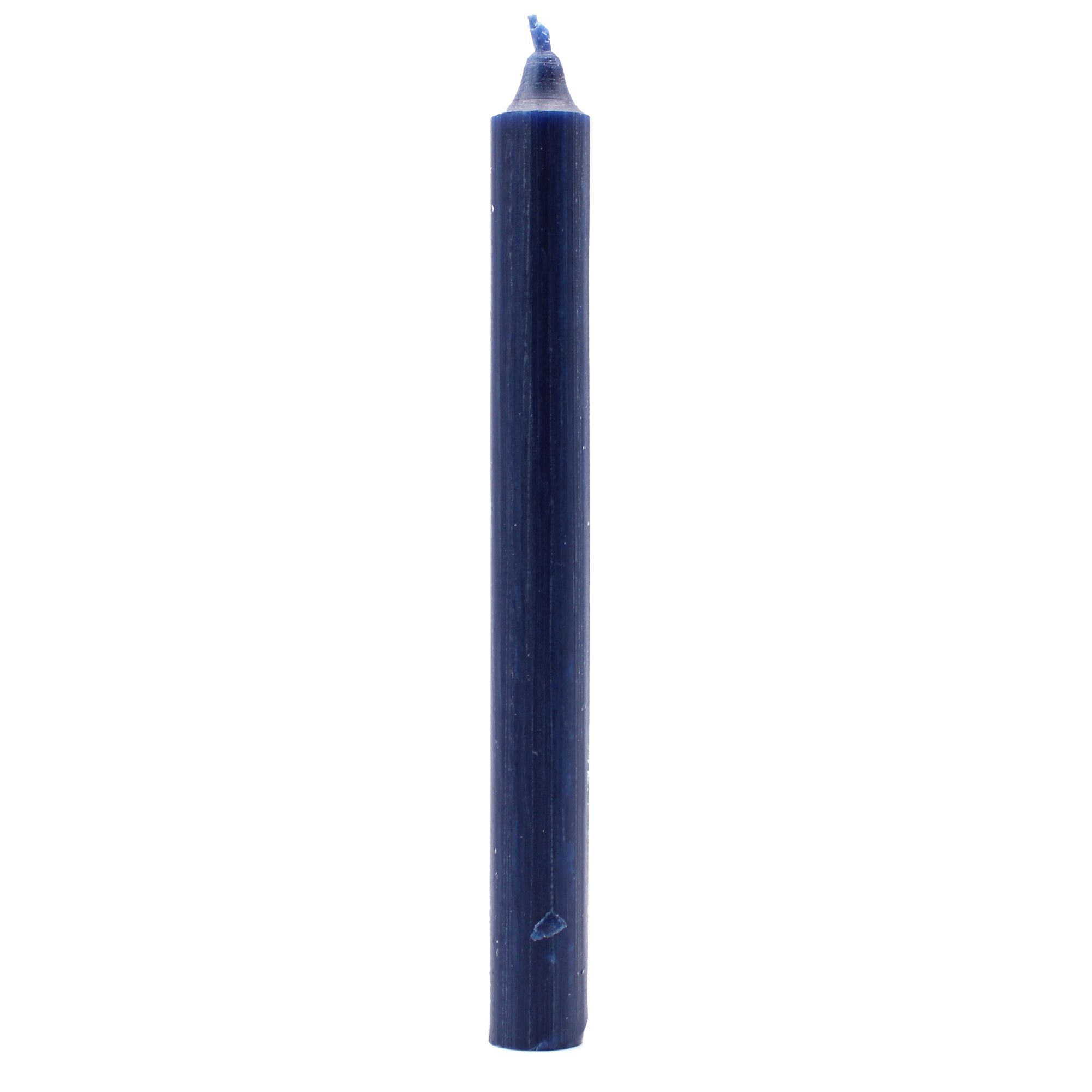 Velas a granel color sólido – azul marino rústico - Paquete de 10 - Imagen 3