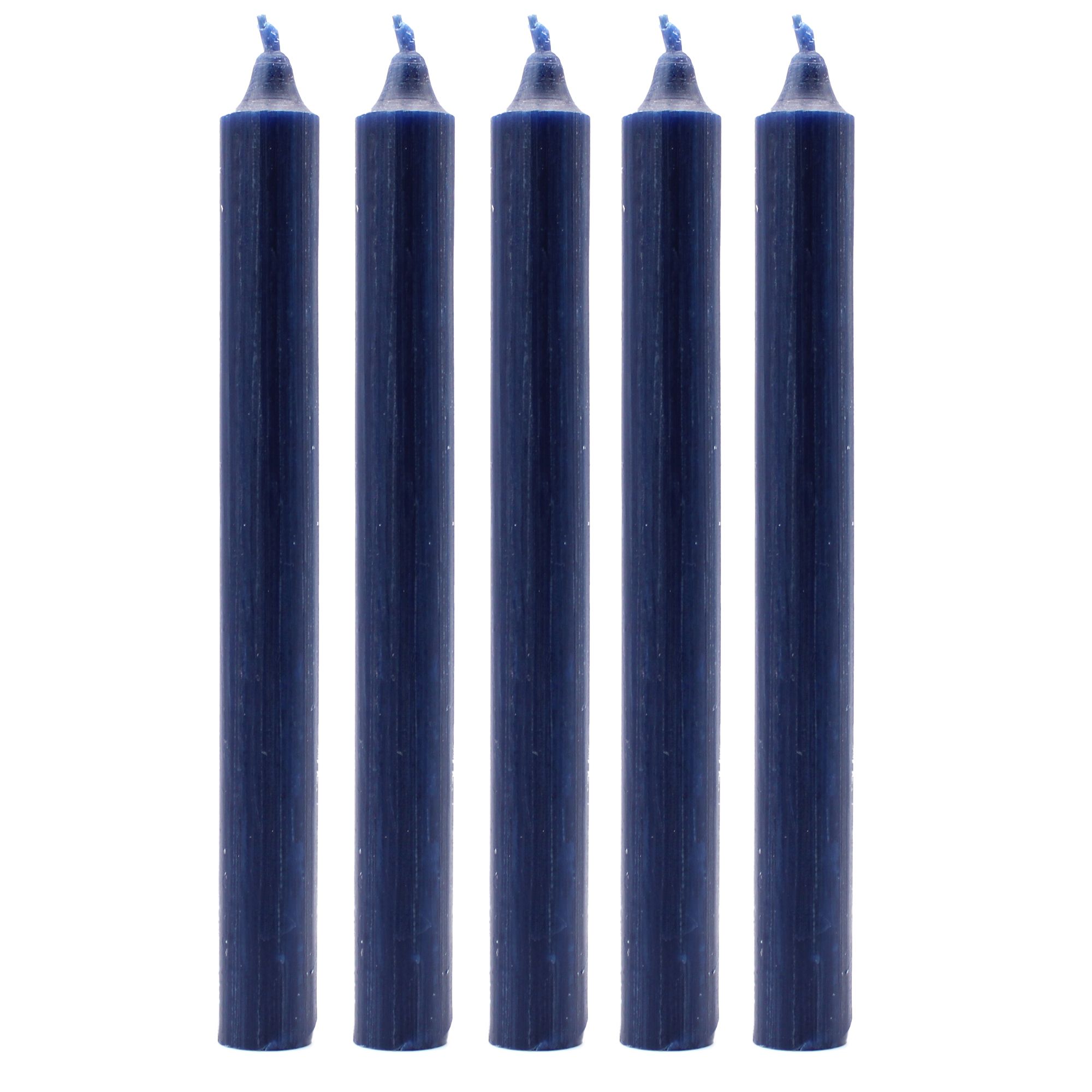 Velas a granel color sólido – azul marino rústico - Paquete de 10 - Imagen 2