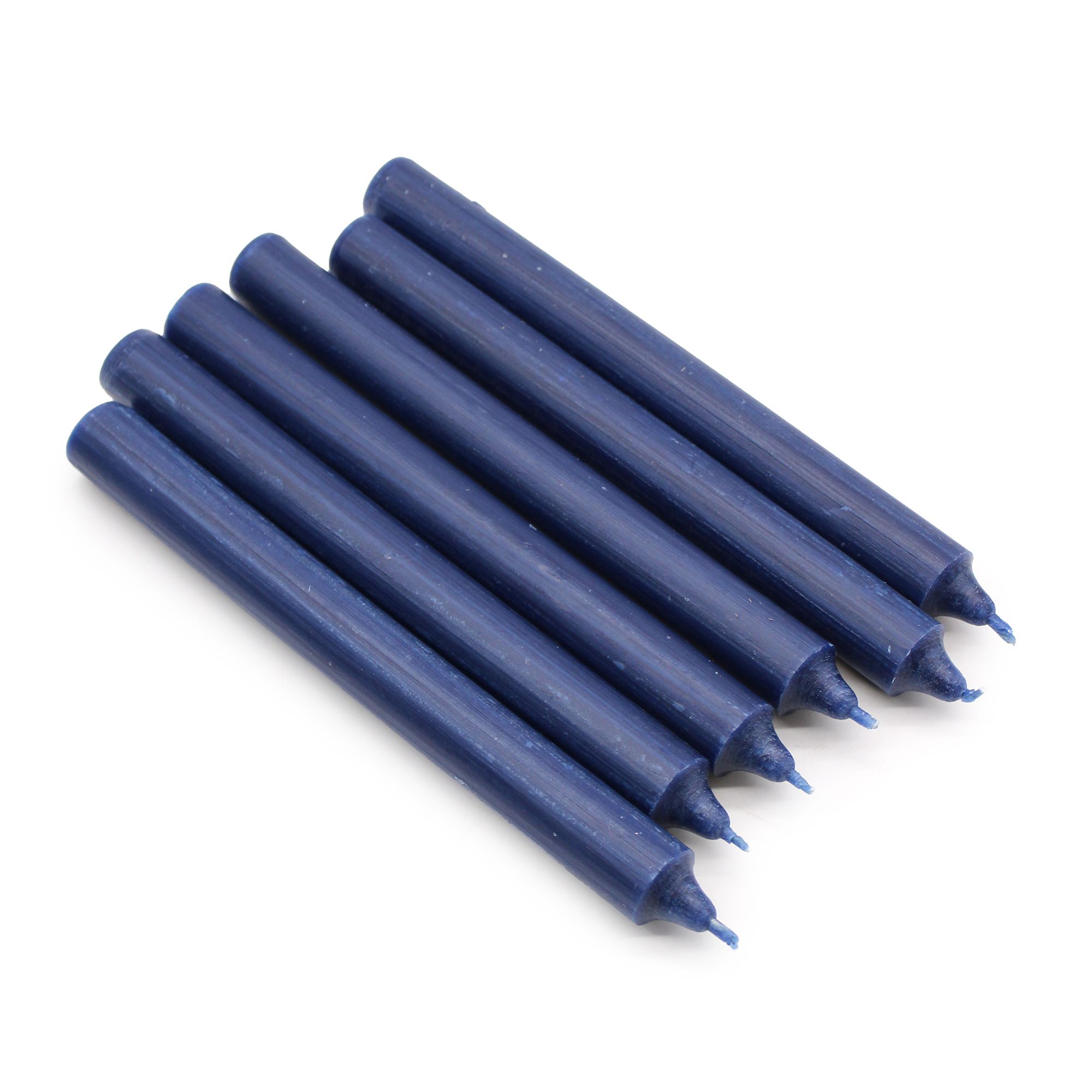Velas a granel color sólido – azul marino rústico - Paquete de 10 - Imagen 4