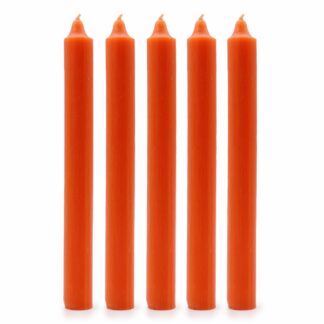 Velas a Granel de Color Sólido - Naranja Rústico - Paquete de 10