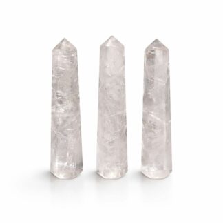 Punta de obelisco de seis caras de piedra preciosa aprox. 11 cm - Cuarzo claro